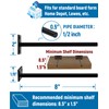 LEOPO Black 8 Pack-8 inch Floating Shelf Bracket, Hidden Brackets