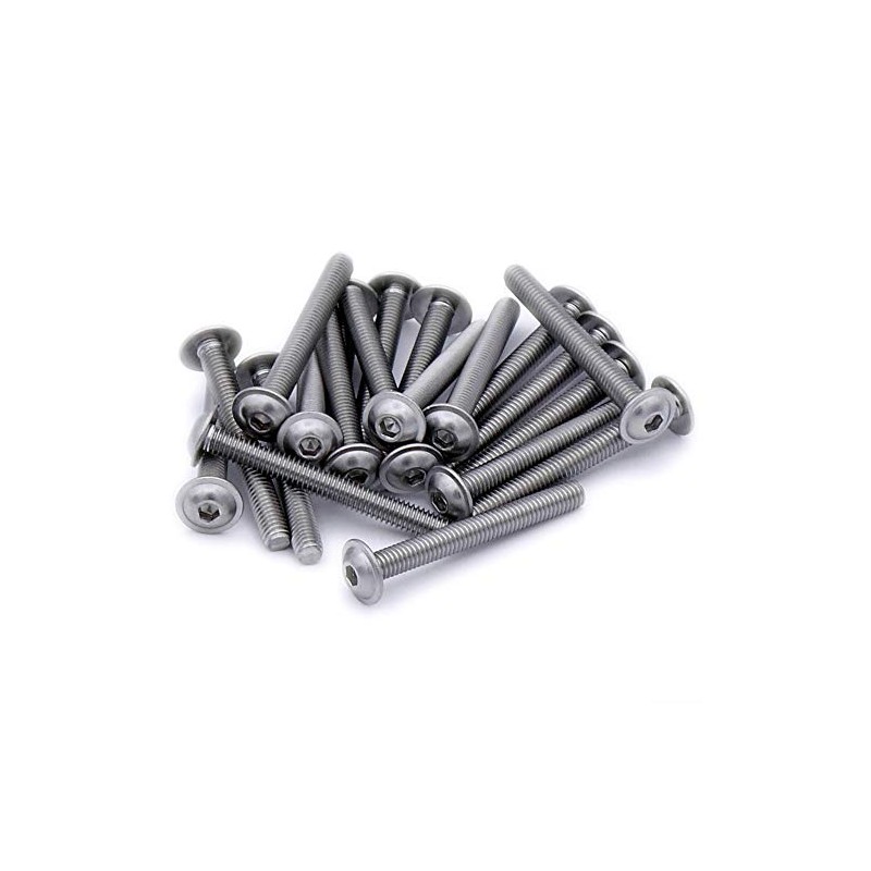 M3 (3mm x 40mm) Flanged Hex Socket Button Machine Screw