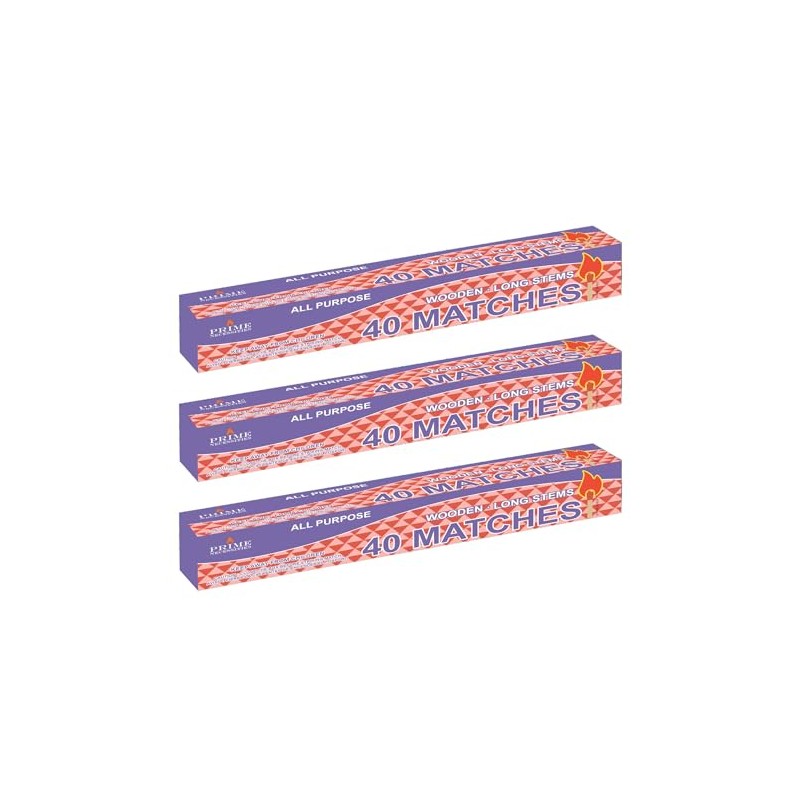 3 Boxes - 11" Fireplace & BBQ Matches, Long Reach,