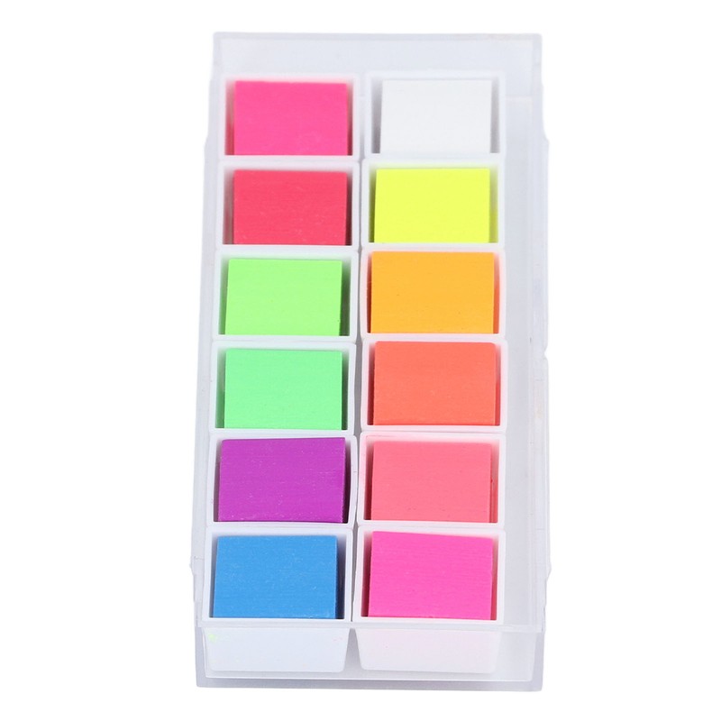 Neon Watercolor Paint Set 12 Colors Fluorescent Solid Art Supplies