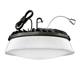 Elaruslux 200W UFO LED High Bay Light with Diffuser 28,000lm 5000K LED High Bay Lights AC110-277V 5' Cable with Plug Waterproof UFO Lights for Garage Shop Gym Factory