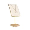 Soporte de joyería beige, soporte de collar dorado para la