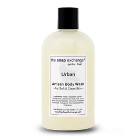 The Soap Exchange Body Wash - Urban Scent - Hand Crafted 12 fl oz / 354 ml Natural Artisan Liquid Soap for Hand, Face & Body, Shower Gel, Cleanse, Moisturize, & Protect. Made in the USA.