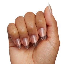 Dashing Diva GelXtend Nail Tips, 2 Pack - Clear, Medium Length, Round - Acrylic Nails with LED Glue - Lasts Up to 14 Days - False Nails - No-Soak, Easy Removal