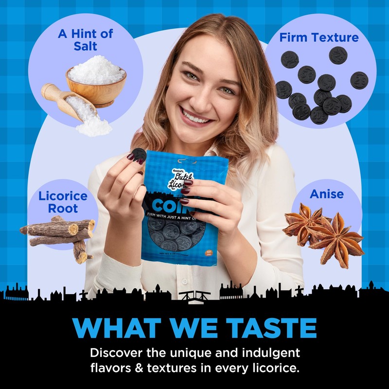 Gustaf's Salted Dutch Licorice Coins - 3 Pack of 5.2oz