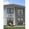 Modern Extra Large House Number, Solid Steel in Black, Fine