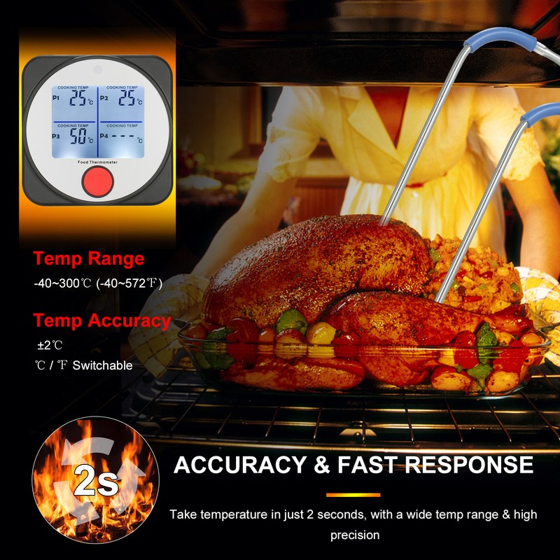 WT308B BT Meat Thermometer Smart Food Thermometer with Wireless Remote