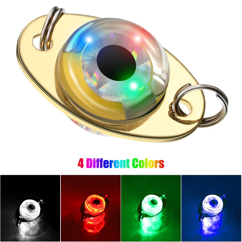 Skylety 10 Pieces LED Fishing Lures Lighted Fishing Spoons Underwater