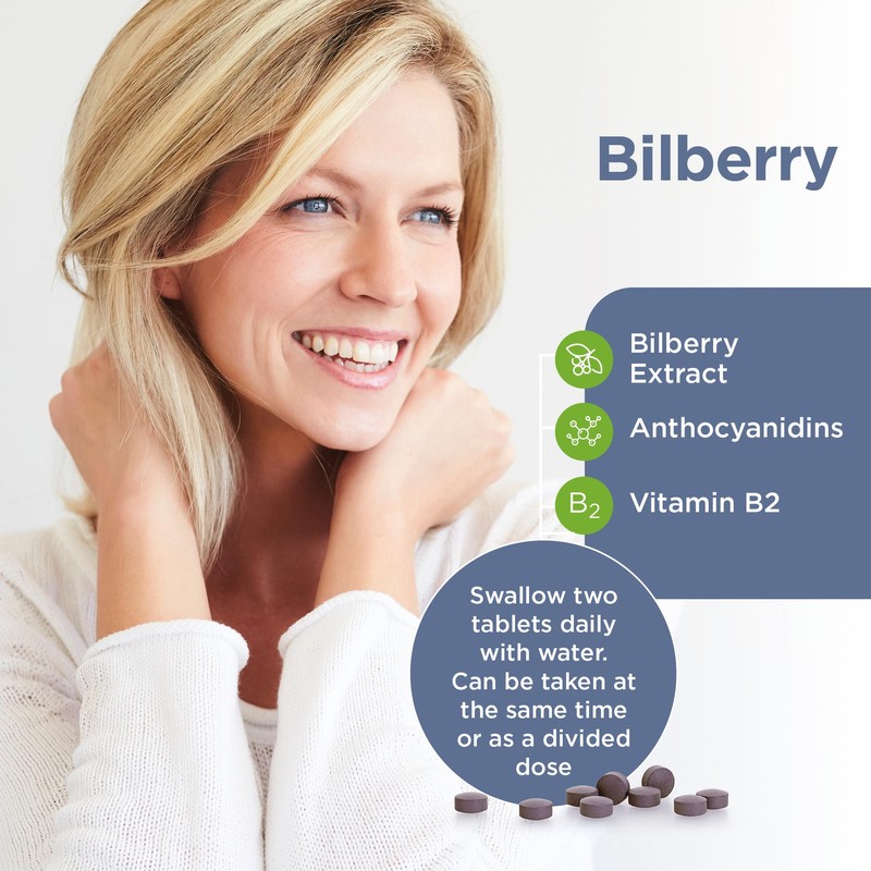 Healthspan Bilberry | 120 Tablets | Naturally Sourced | Vitamin