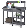 Yaheetech Outdoor Potting Bench Table Potters Benches Garden Workstation for