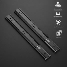 Ravinte 16 Inch Soft Close Drawer Slides 10 Pairs 20 Pack Black Full Extension Ball Bearing Drawer Glide Side Mount