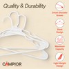 White Plastic Hangers 100 Pack– Heavy-Duty Plastic Hangers Slim and