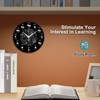 ONEVER Modern Wall Clock with Chemistry Science Periodic Table Rounded