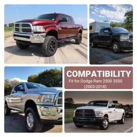 Front Bumper Hidden Grille Straight LED Mounting Brackets,Suitable for 22'' 32'' 42'' Straight LED Light Bar Compatible with Dodge Ram 2500 3500(2003-2018)