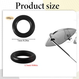 100 Pcs Silicone Anti-Slip Rings for Glasses (4mm) – Eyeglass Repair Kit Tighten Loose Frames, Stop Glasses from Falling Off, Fits Most Sunglasses & Eyewear