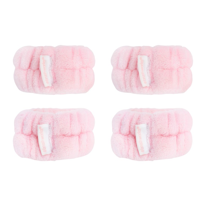 Brushworks Microfibre Wrist Wash Bands (2 Pairs)