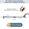 BRIGHT SHOWERS Brass Shower Arm Extender for Rain and Handheld