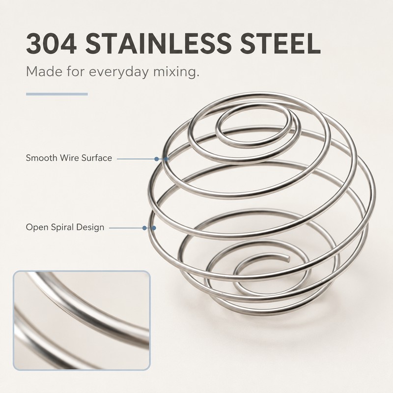 Shaker Bottle Mixing Balls, 5 Pack, 304 Stainless Steel Whisk