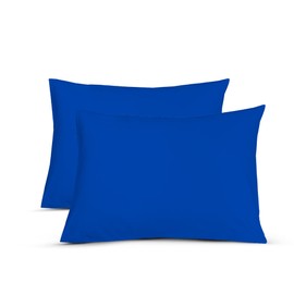 Sapphire Collection 2 x Luxury Pair of Housewife Pillow Cases Non Iron Percale Bedroom Bedding Pillow Cover (Royal Blue)