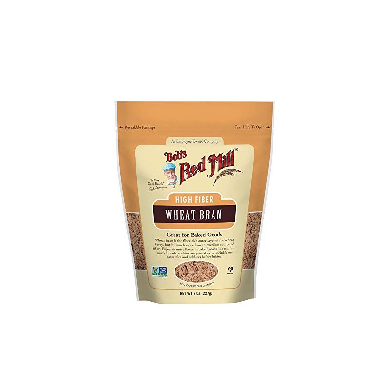 Bob's Red Mill Wheat Bran, 8 Oz (Pack of 4)