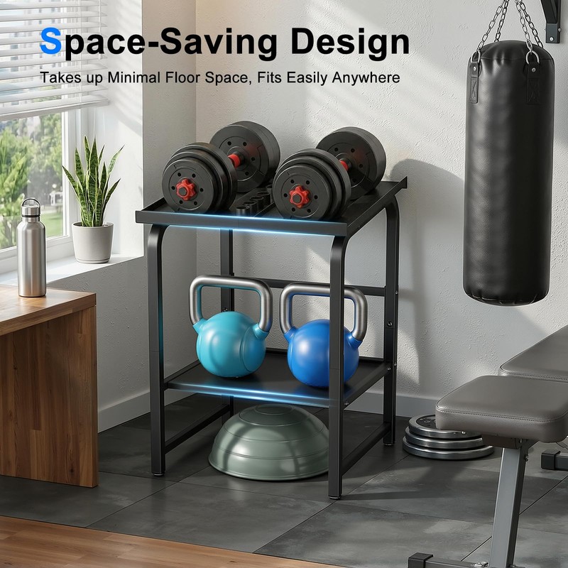 Adjustable Dumbbell Stand Rack Only, 500lbs Capacity Dumbbell Kettlebell Storage