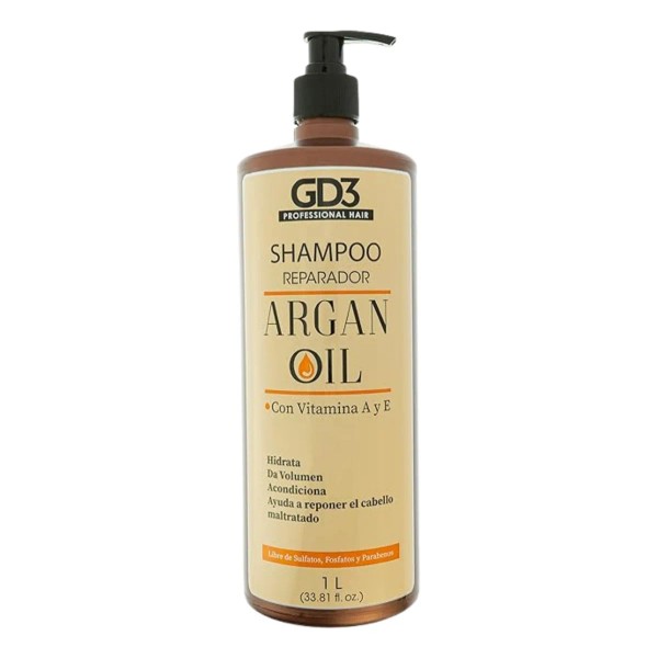 Shampoo Reparador Para Cabello Gd3 Con Aceite De Argan Sin