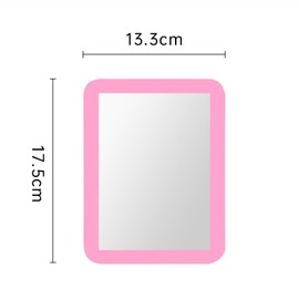 Donkabarie Small 5" x 7" Locker Mirror Magnetic for School Locker, Bathroom, Household Refrigerator,Mirror Locker Accessories with Dandruff Comb for Scalp for Women and Men (Pink)