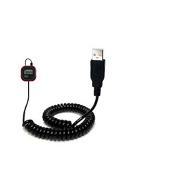 Gomadic USB Charging Data Coiled Cable Designed for The Golf Buddy VS4 Will Charge and Data sync with one Unique TipExchange Enabled Cable