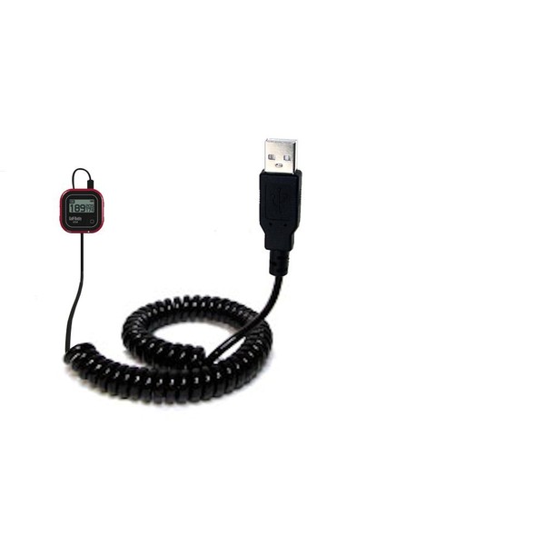 Gomadic USB Charging Data Coiled Cable Designed for The Golf