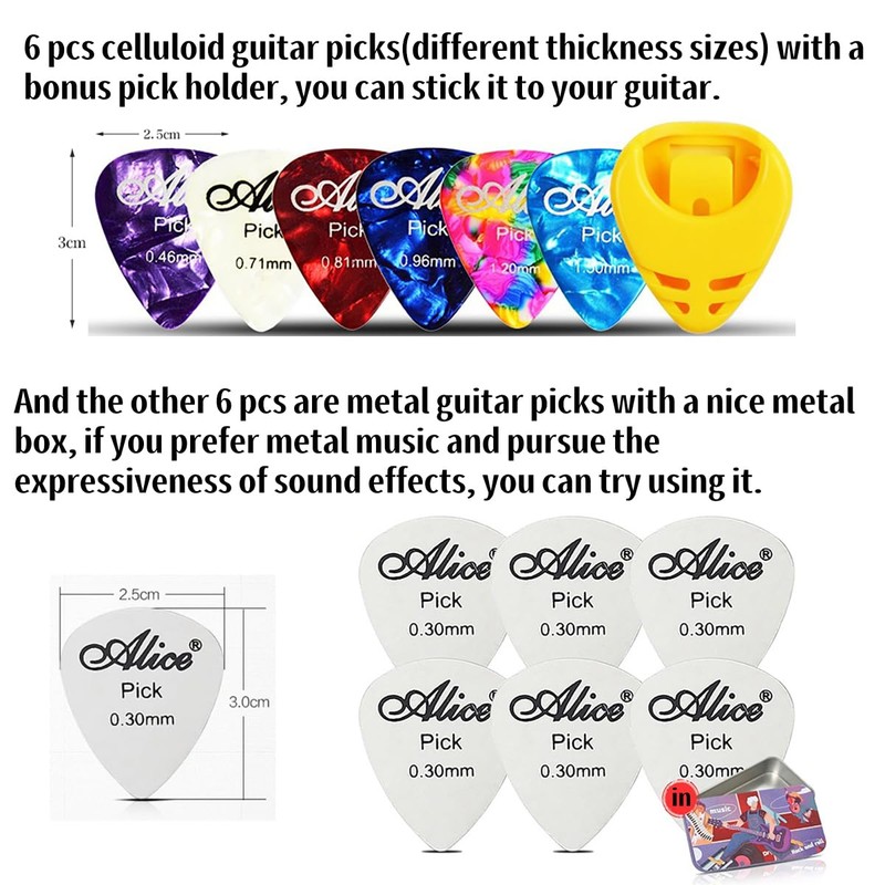 RockCheems Guitar Accessories for Beginners - 1 Ukulele Bass Guitar