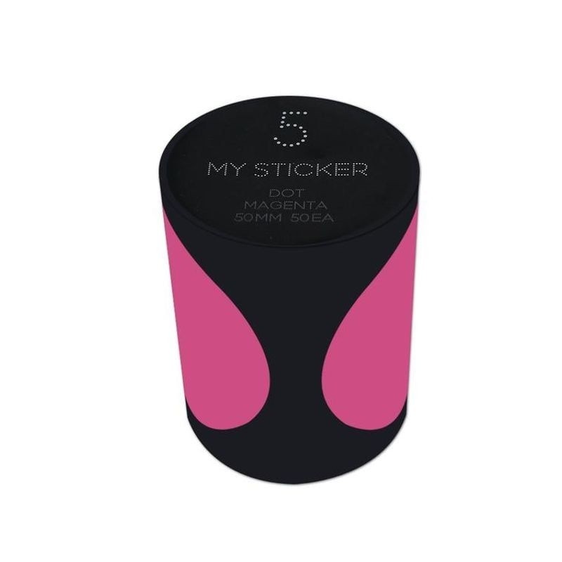 Magenta My Sticker Korean Formtec Roll 50mm Round
