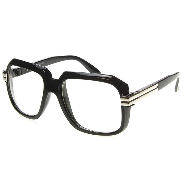 KISS Neutral glasses old school mod. Run-DMC - optical frame vintage man woman hip hop, black