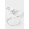 HOMBENE Plates and Bowls Sets, 12 Piece Dinnerware Sets Bone
