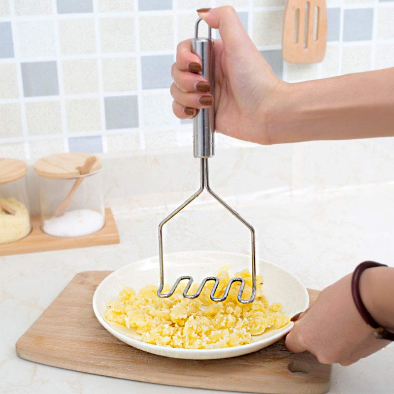 Potato Mashers, Potato Masher Stainless Steel Professional Kitchen Cooking Utensil
