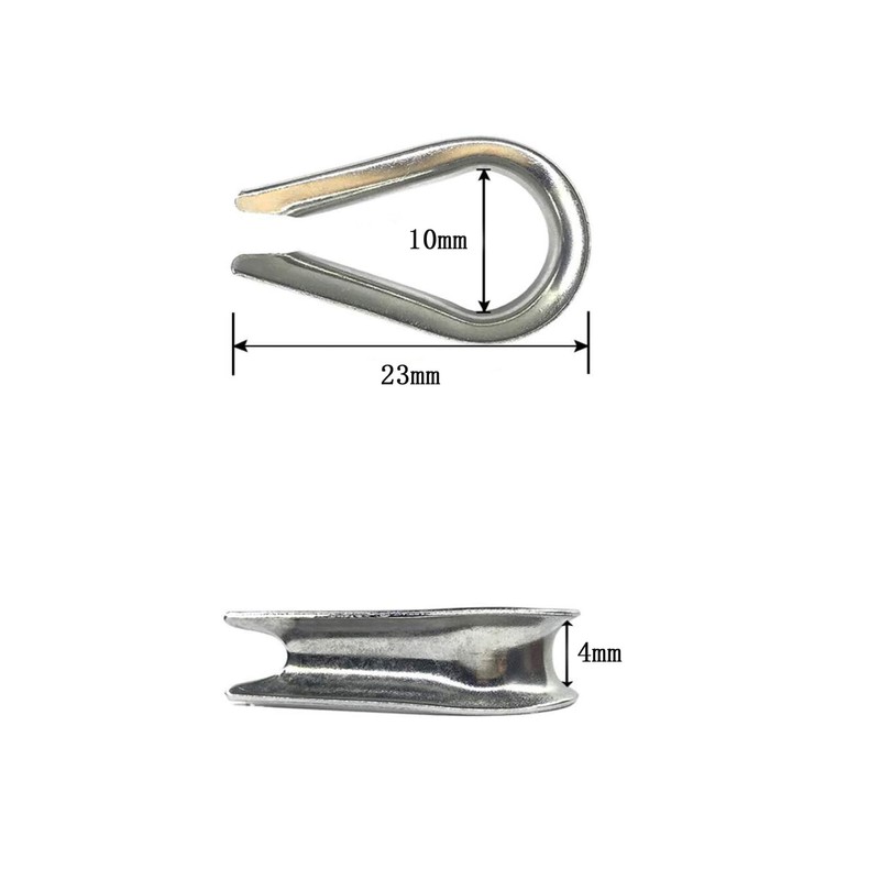 Eowpower 50 Pieces M3 304 Stainless Steel Thimbles Rigging for