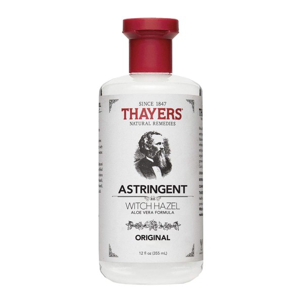 Thayers Witch Hazel with Aloe Vera, Original Astringent 12 oz (Pack of 4)