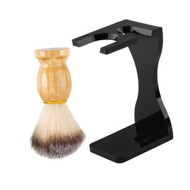 Baluue 1set Men Grooming Shaving Brush Stand Beard Brush Holder for Home Barbershop and Salon Father Day and Birthdays