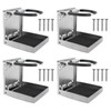 YaeMarine 4-Pack Stainless Steel Adjustable Folding Drink Holder Cup Holder