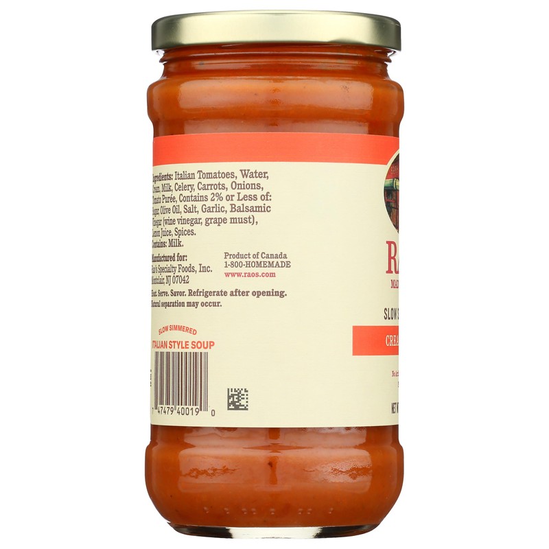 Rao's Homemade Slow Simmered Soup, Creamy Tomato, 16 Ounce (Pack