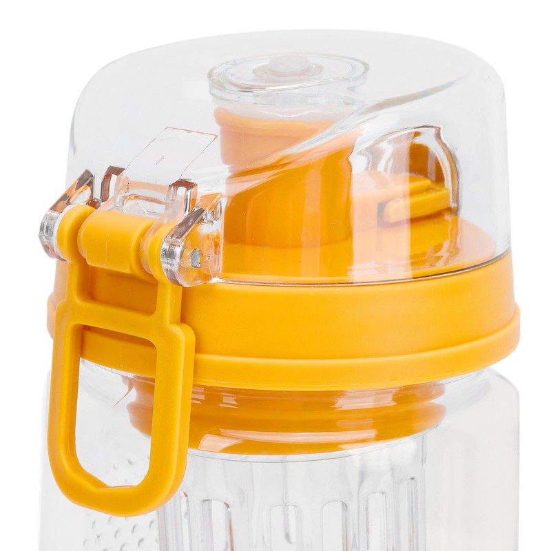 Fruit Infuser Water Bottle Anti Slip Grip Flip Top Lid
