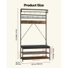 72 in Freestanding Coat Rack with Shoe Bench 2-Tier Storage