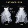 Isslly White Bridal Bow Hair Clip, Wedding Veil Headpiece, Lace