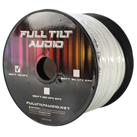 Full Tilt Audio 4GA Tinned Oxygen Free Copper Power/Ground Wire Clear Lot (20 Foot Coil)