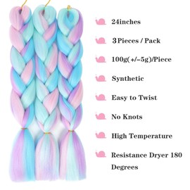 Kanekalon Jumbo Braiding Hair Extensions High Temperature Fiber Crochet Twist Braids 24inch 3pcs/lot (D1)