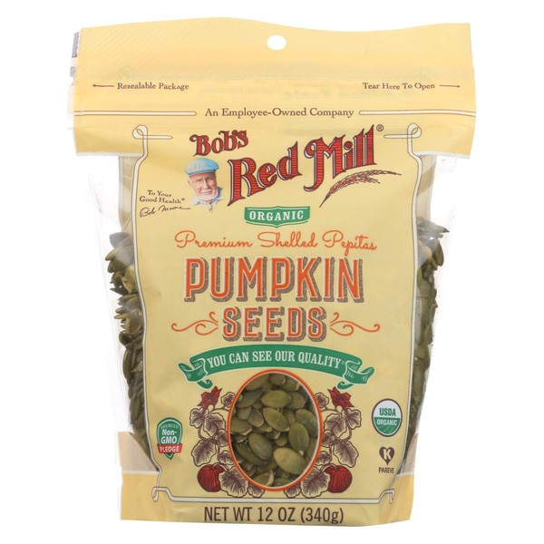 BOB'S RED MILL, Seeds, Pumpkin, Pack of 6, Size 12 OZ, (Gluten Free Kosher)