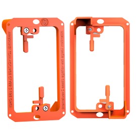 BestMounts - 2 Pack Low Voltage Mounting Brackets 1 Gang for Drywall Outlet, Wall Plates with Cable Pass Through for Old Work, Telephone Wire, Network Cable, HDMI, Speaker Wire