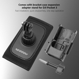 Osmo Pocket 3 Backpack Mount with Quick Release Expansion Adapter Stand Bracket Case, 360 Rotation Bag Belt Shoulder Waist Strap Holder Attachment for DJI Pocket 3 Accessories