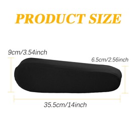 Mearo Arm Rest Cover for Car, Car Armrest Cover, Cloth Fabric Armrest Protectors Replacement Car Front Seat Armrest Cover, Universal Car Accessories for Car, SUV, Truck and Van (Black)