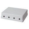 LogiLink Professional NK4034 Keystone Aufputz-Leer Gehäuse, 4-Fach