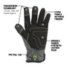 Flexzilla GH100XXL High Dexterity, Synthetic Leather, Black/Gray, XXL Utility Gloves,